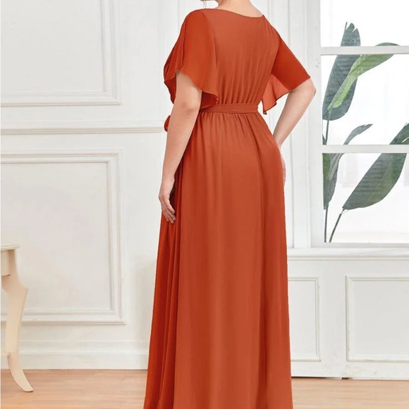 Ever Pretty Burnt Orange Formal Maxi Dress - Picture 3 of 4